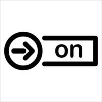 a new switch unique black and white icon of a button with an arrow pointing to it vector