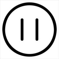 A new unique black and white icon of a button vector