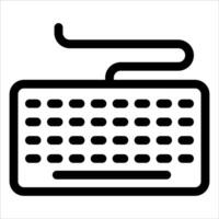 A new unique black and white icon of a computer keyboard vector