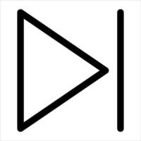 A unique black and white icon of a play button in white background vector