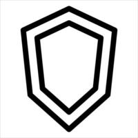 A black and white shield icon on a white background vector
