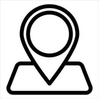 A location marker icon on a white background vector