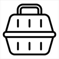 A unique black and white icon of a basket vector