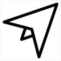 A unique black and white image of a paper airplane in white background vector