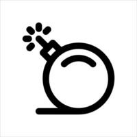A unique black and white icon of a bomb vector