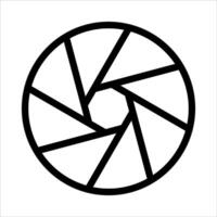A new black and white image of a camera lens vector