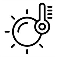 A new black and white icon of a thermometer vector