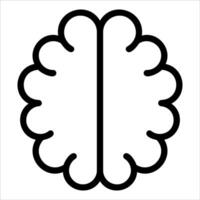 A new unique black and white illustration of a brain vector