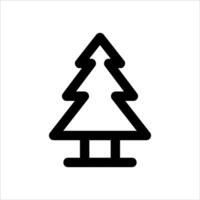 unique outline Christmas tree icon vector
