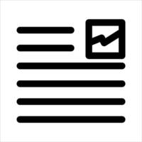 A new unique black and white icon of a document vector
