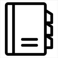 A new unique black and white icon of a book in white background vector