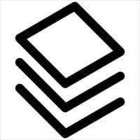 A unique black and white icon of a stack of books vector