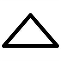 A new unique triangle with a black outline in white background vector