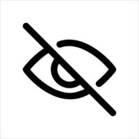 unique No eye icon illustration vector