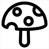 A unique black and white mushroom icon vector