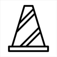 A unique traffic cone icon on a white background vector