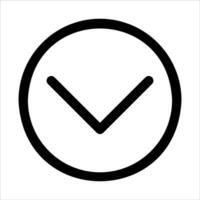 A unique black and white icon of a check mark in white background vector
