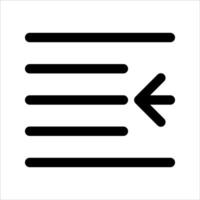 A new unique black and white icon of a line with an arrow pointing to the right vector