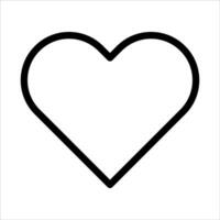 A unique heart outline on a white background vector
