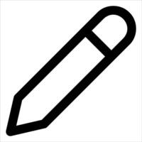 A unique black and white pencil icon on a white background vector