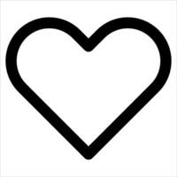 A unique black and white heart outline on a white background vector