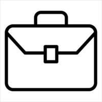 A new unique black and white outline of a briefcase vector