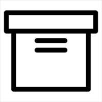 A unique icon of a box in white background vector