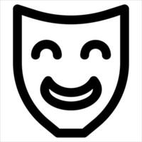 A unique black and white illustration of a mask vector