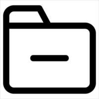 A unique black and white icon of a folder vector
