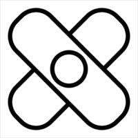 A new unique black and white icon of a bandage vector