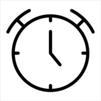 A unique black and white clock icon on a white background vector