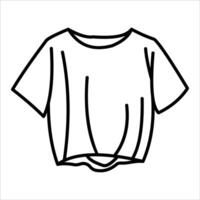 A new unique t - shirt is drawn in black and white vector