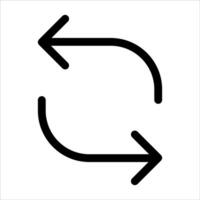 A new unique black and white image of an arrow pointing in a circle in white background vector