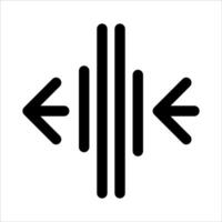 new unique arrow pointing to the left and right vector