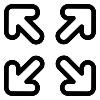 new Four arrows pointing in different directions on a white background vector