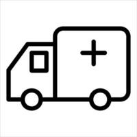 a new unique An ambulance icon on a white background vector