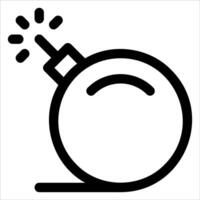 A new unique black and white icon of a bomb vector