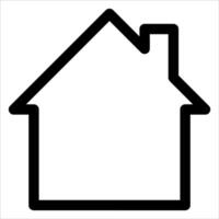 unique outline House icon in white background vector