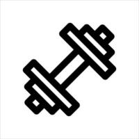 unique outline Dumbbell icon vector