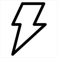 A new unique lightning bolt icon on a white background vector