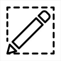 A new black and white line drawing of a pencil vector