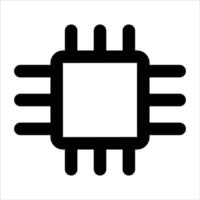 A unique black and white image of a computer chip vector