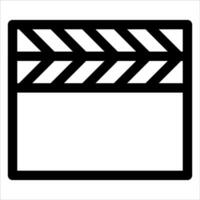 A unique black and white clapboard icon on a white background vector