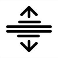 new unique black and white icon of an arrow pointing up vector