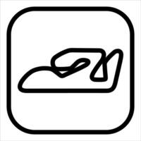 A new black and white icon of a car vector
