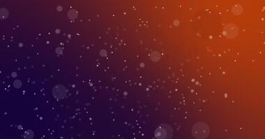 Falling particles. Bokeh. Abstract snow. Colored background. video