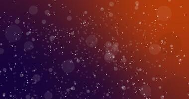Falling particles. Bokeh. Abstract snow. Colored background. 3 video