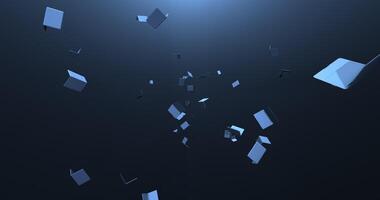 Flying and rotating laptops. Abstract 3D animation. video