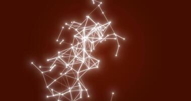 Rapid appearance and disappearance of a clot woven from dots and lines. Background for animation. Plexus. 4 video