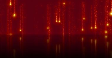 Abstract falling curtains. Streams of sinking sparkling colored particles. Mirror reflection on the floor. Abstract animation.3 video